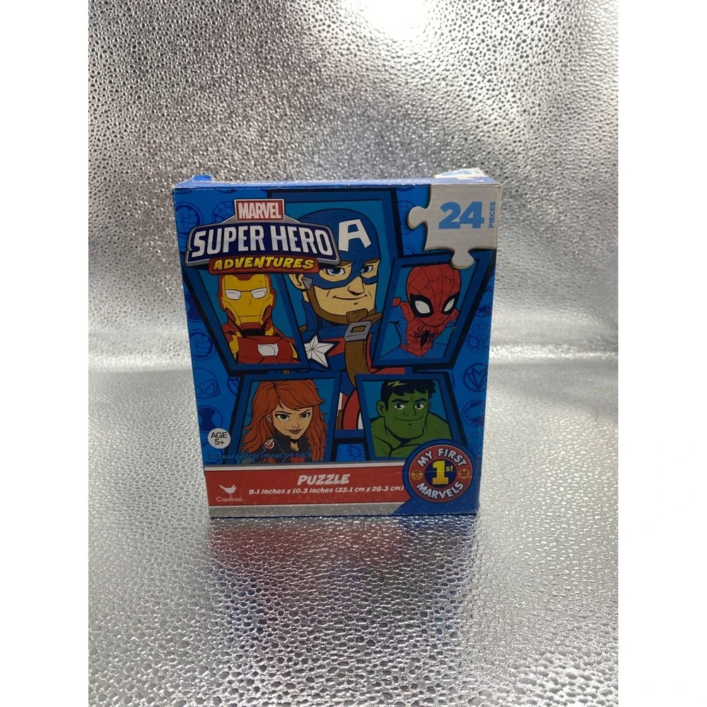 Marvel‎ Super Hero Adventures 24 Piece Puzzle Cardinal Avengers Spider-Man Hulk